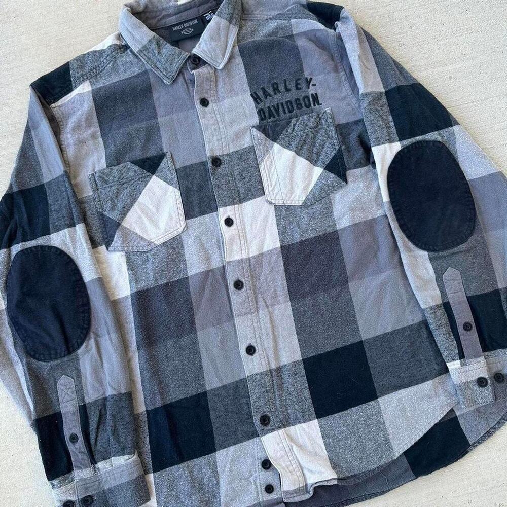 Vintage Harley Davidson Biker Flannel Shirt
